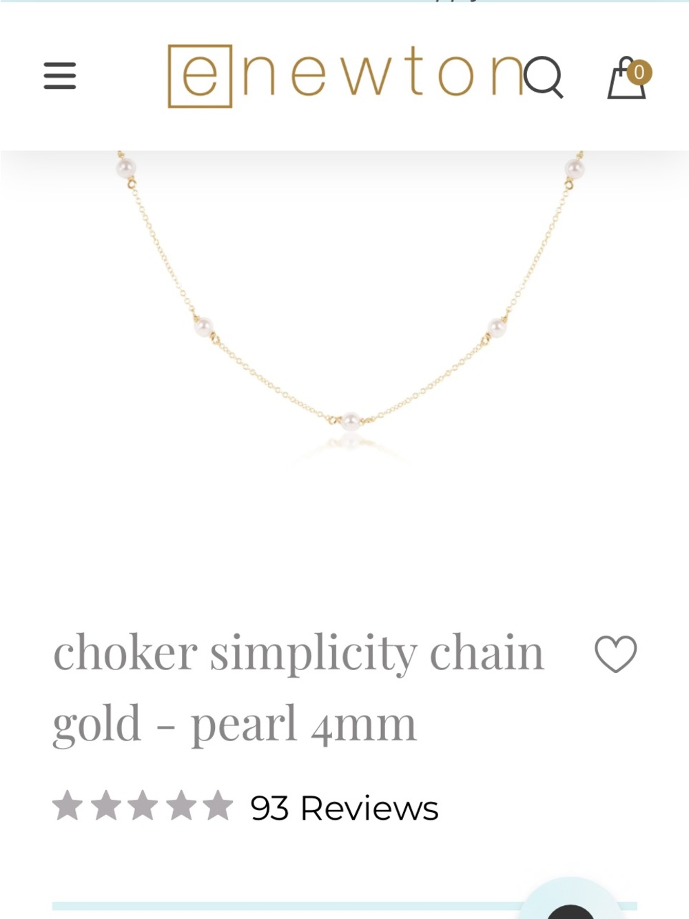 Newton Gold Pearl Station Choker